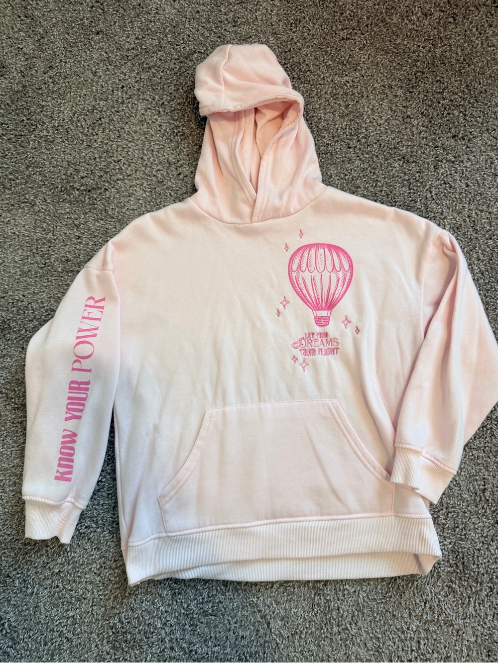 Wicked girls pink hoodie size medium 8